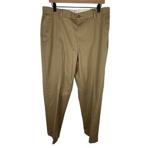 L.L. Bean Mens Classic Fit Khaki Cotton Chino Pants Size 35 Inseam 32